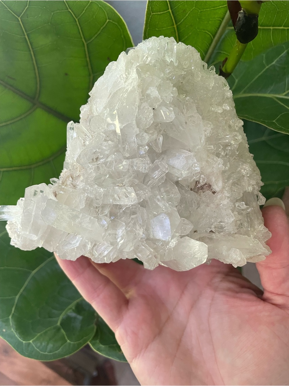 Incredible mountain of crystals. Clear quartz cluster Brazil